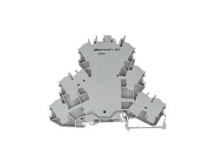 Złączka szynowa 3-pietrowa diodowa 4mm2 szara 2002-3211/1000-410 TOPJOBS /50szt./