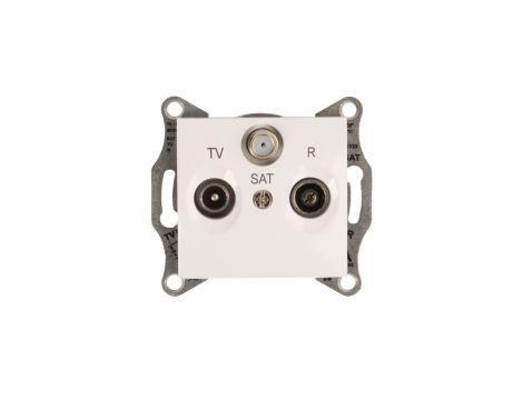 Sedna Gniazdo antenowe RD/TV/SAT przelotowe 8dB białe SDN3501221