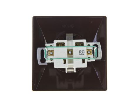 AKCENT Gniazdo pojedyncze z/u Schuko brązowe GP-1AS/24