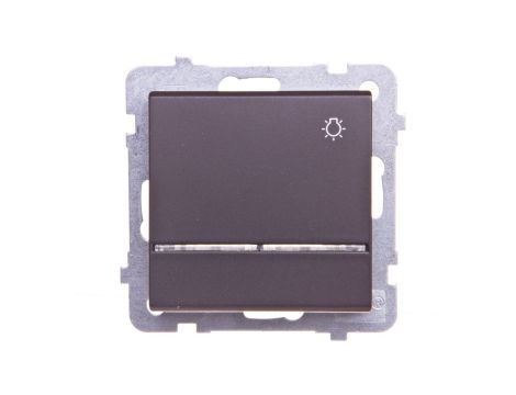SONATA Przycisk /światło/ z podświetleniem czekoladowy metalik ŁP-5RS/m/40