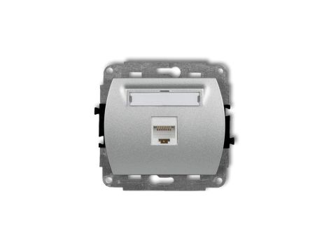 TREND Gniazda komputerowe pojedyncze 1xRJ45, kat. 6, ekranowane, 8-stykowy srebrny metalik 7GK-5