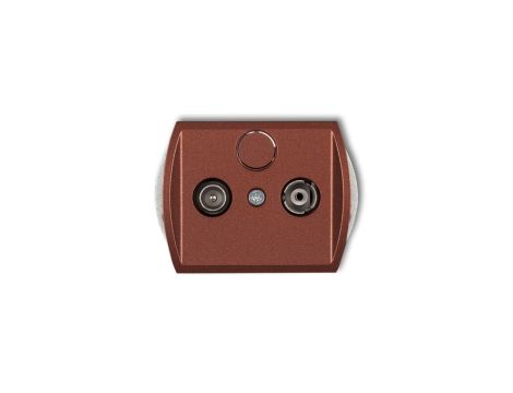 TREND Gniazdo antenowe RTV końcowe w szeregu gniazd przelotowych 6dB brązowy metalik 9G6K