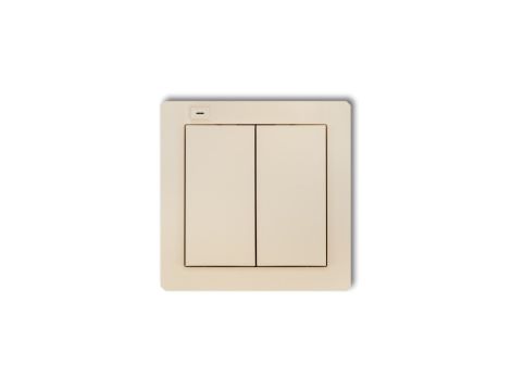 DECO Nadajnik 2-klawiszowy 4-kanałowy do systemu Exta Free beżowy 1DEF-2