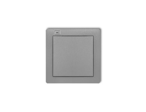 DECO Nadajnik 1-klawiszowy 2-kanałowy do systemu Exta Free srebrny metalik 7DEF-1