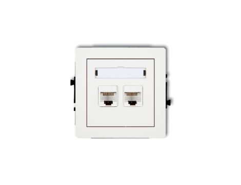 DECO Gniazda komputerowe podwójne 2xRJ45, kat. 5e, 8-stykowy biały DGK-2