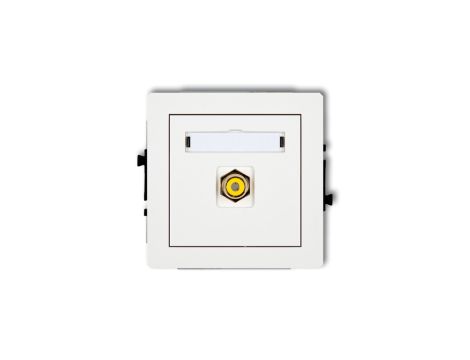DECO Gniazdo pojedyncze RCA (typu cinch - żółty, pozłacany) biały DGRCA-1