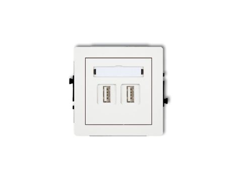 DECO Gniazdo podwójne 2xUSB-AA biały DGUSB-2