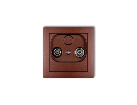 DECO Gniazdo antenowe RTV końcowe w szeregu gniazd przelotowych 6dB brązowy metalik 9DG6K