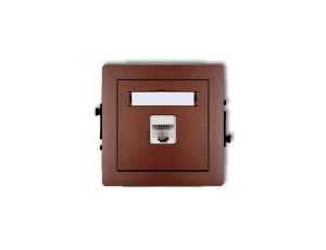 DECO Gniazda komputerowe pojedyncze 1xRJ45, kat. 6, 8-stykowy brązowy metalik 9DGK-3