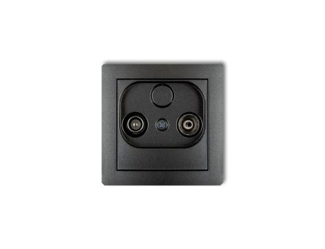 DECO Gniazdo antenowe RTV przelotowe 12dB grafitowy 11DG12P