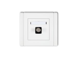 FLEXI Gniazdo antenowe pojedyncze TV biały FGTV-1