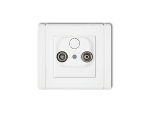 FLEXI Gniazdo antenowe RTV końcowe 2dB biały FG2K