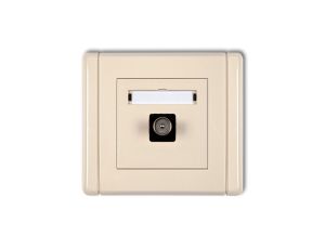 FLEXI Gniazdo antenowe pojedyncze TV beżowy 1FGTV-1