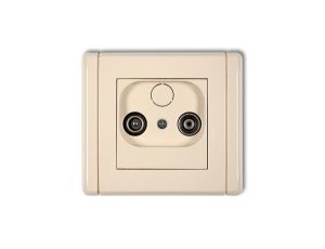 FLEXI Gniazdo antenowe RTV przelotowe 9dB beżowy 1FG9P