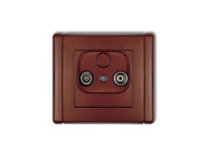 FLEXI Gniazdo antenowe RTV końcowe 2dB brązowy metalik 9FG2K