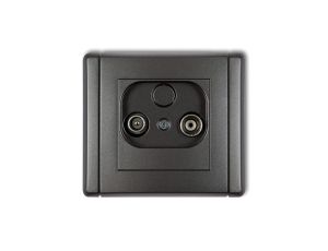 FLEXI Gniazdo antenowe RTV końcowe 2dB grafitowy 11FG2K