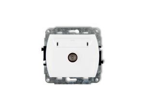 TREND Gniazdo antenowe pojedyncze TV biały GTV-1