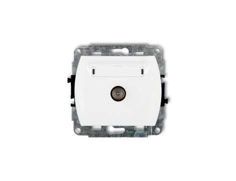 TREND Gniazdo antenowe pojedyncze TV biały GTV-1