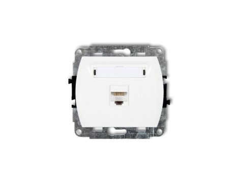 TREND Gniazda komputerowe pojedyncze 1xRJ45, kat. 5e, ekranowane, 8-stykowy biały GK-1e