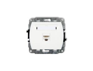 TREND Gniazda komputerowe pojedyncze 1xRJ45, kat. 6, ekranowane, 8-stykowy biały GK-5