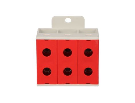 Złączka szynowa 3-torowa 35mm2 czerwona ZGX-3x35 czerwona ENE-00181