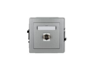 DECO Gniazdo antenowe pojedyncze typu F (SAT) pozłacany srebrny metalik 7DGF-1.1