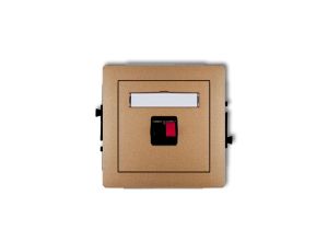 DECO Gniazdo głośnikowe pojedyncze złoty metalik 8DGG-1