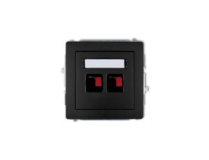 DECO Gniazdo głośnikowe podwójne czarny mat 12DGG-2