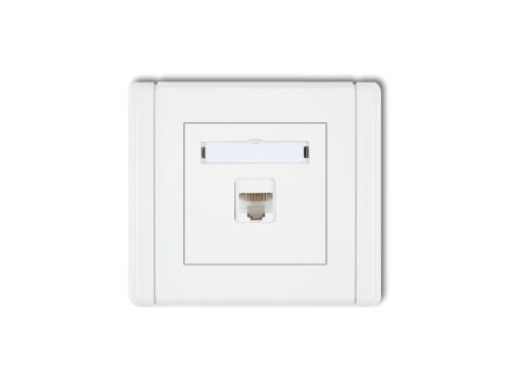 FLEXI Gniazdo komputerowe pojedyncze 1xRJ45, kat. 5e, 8-stykowe biały FGK-1