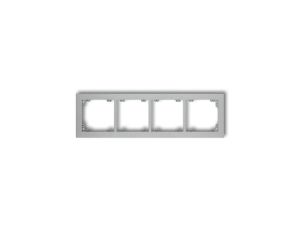 DECO Ramka poczwórna srebrny metalik 7DR-4