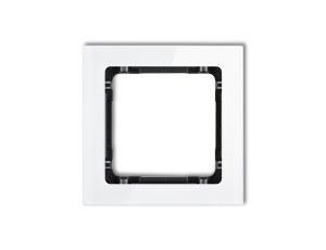 DECO Ramka podwójna - efekt szkła (ramka: biała spód: czarny) biały 0-12-DRS-2