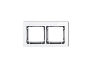 DECO Ramka podwójna - efekt szkła (ramka: biała spód: grafitowy) biały 0-11-DRS-2