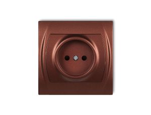 LOGO Gniazdo pojedyncze b/u brĄzowy metalik 9LGP-1p