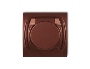 LOGO Gniazdo bryzgoszczelne z/u SCHUKO (klapka brązowy metalik) brązowy metalik 9LGPB-1sp