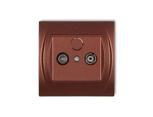 LOGO Gniazdo antenowe RTV końcowe 2dB brązowy metalik 9LG2K