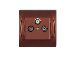 LOGO Gniazdo antenowe RTV-SAT końcowe 1,5dB brązowy metalik 9LGS