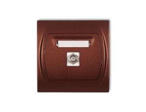 LOGO Gniazdo antenowe pojedyncze typu F (SAT) brĄzowy metalik 9LGF-1