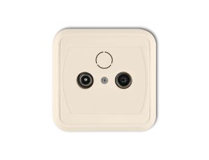 LIZA Gniazdo antenowe RTV końcowe w szeregu gniazd przelotowych 6dB beżowy 1GAK-1L6