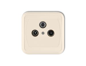 LIZA Gniazdo antenowe RTV-SAT końcowe multimedialne (Internet) beżowy 1GAS-1LM