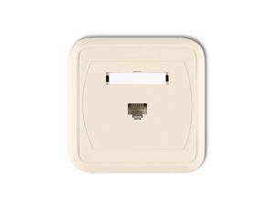 LIZA Gniazdo komputerowe pojedyncze 1xRJ45, kat. 5e, 8-stykowe beżowy 1GLK-1