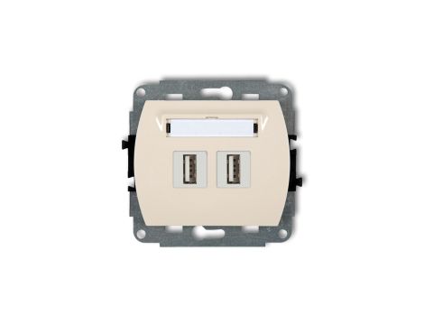 TREND Gniazdo podwójne 2xUSB-AA 3.0 beżowy 1GUSB-6