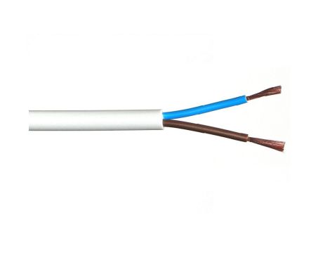 Przewód warsztatowy H05VV-F (OWY) 2x2,5 biały /50m/