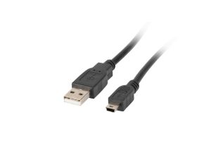 Kabel połączeniowy miniUSB 2.0 /Canon/ Typ USB A/miniUSB B(5pinów), M/M czarny 0,3m CA-USBK-10CC-0003-BK