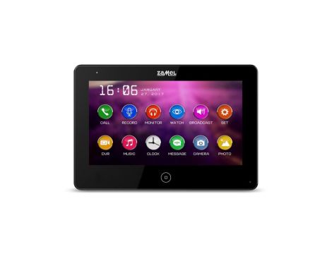 Wideomonitor z dotykowym ekranem 7 cali czarny VP-809B ENT10000387