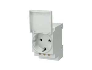 Gniazdo modułowe 2P+Z 16A 230V Schuko na szynę z pokrywką 5TE6801