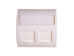 Adapter 45x45mm kątowy 2xRJ45 X-AKO-02-PK-B