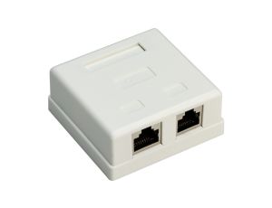 Gniazdo teleinformatyczne natynkowe 2xRJ45 STP kat.6 77635