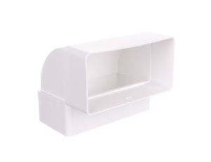 Kolano pionowe płaskie 90st. 60x120mm białe KP120-25