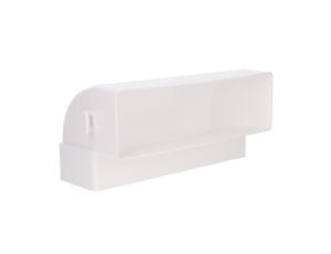 Kolano pionowe płaskie 90st. 60x204mm białe KP204-25