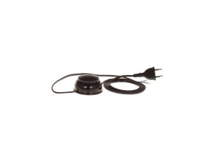 Przyłączacz z wtyczką płaską z wyłącznikiem nożnym do lamp, dwutorowy 250V 2,5A PWN-2/3M/CZARNY